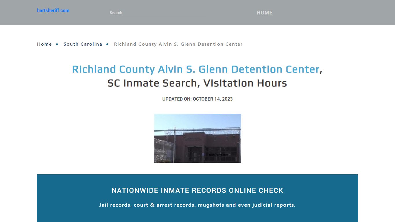 Richland County Alvin S. Glenn Detention Center, SC Inmate Search ...